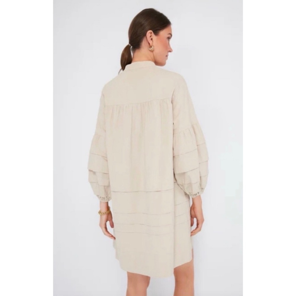 Tuckernuck Pomander Place Chelsea Dress Tan Size XXL Puff Sleeve Mini - Picture 2 of 7